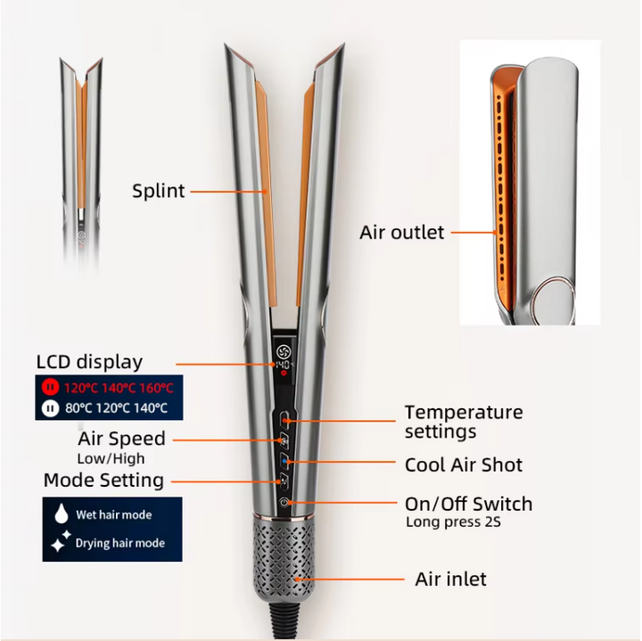 2-in-1 Hair Dryer & Straightener