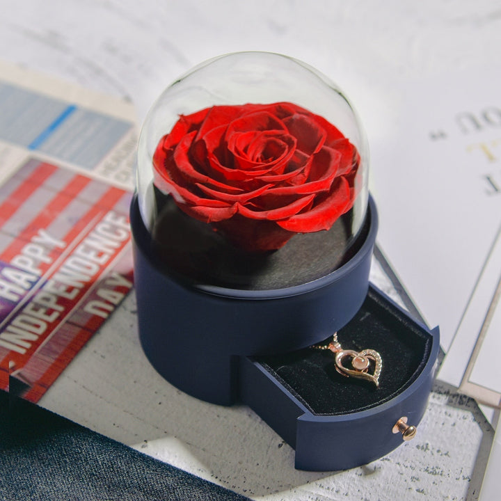 Kalsten | Natural Eternal Rose Necklace Jewelry Box