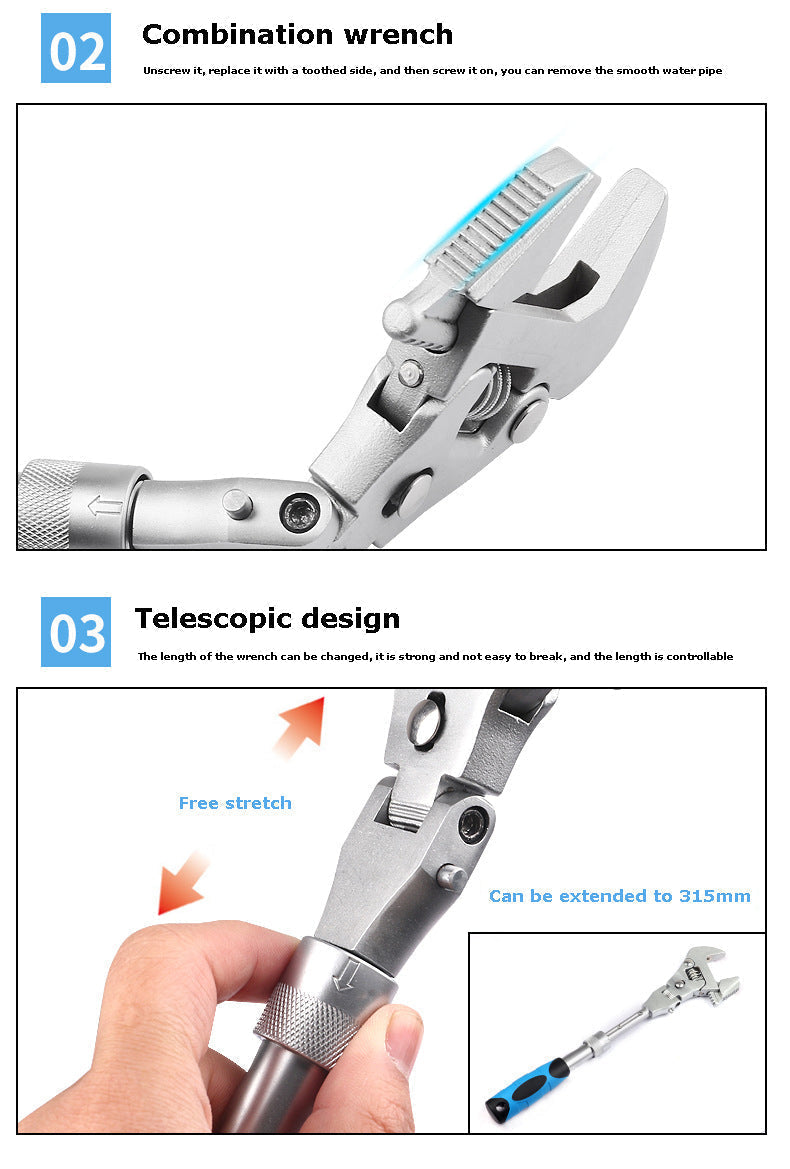 Multifunctional Adjustable Universal Wrench | Kalsten