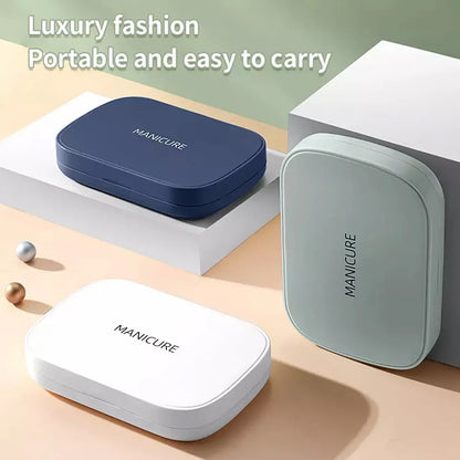 BowLift | LuxNails | Professional Stainless Steel Manicure and Pedicure Set | Portable & Multifunctional | Luxurious Storage Box