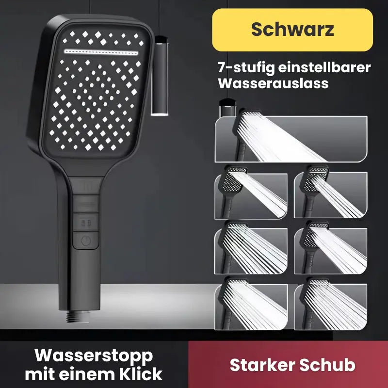 Kalsten | High Pressure Shower Head with 7 Modes and Stop Button
