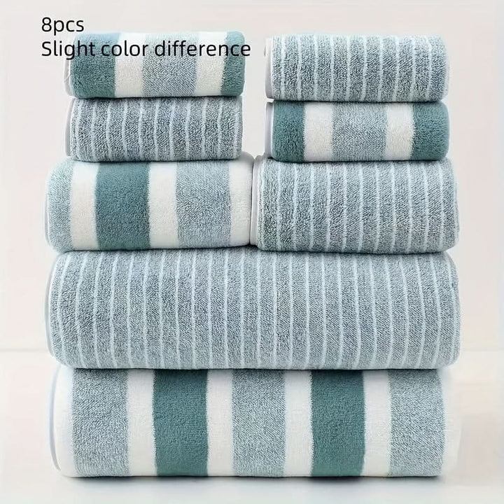 Kalsten | LUXORA – 8-piece towel set made of microfiber, soft, highly absorbent & quick-drying