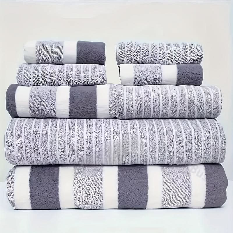 LUXORA – 8-piece towel set made of microfiber, soft, highly absorbent & quick-drying