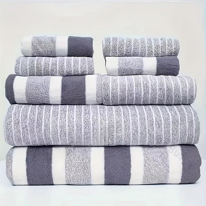 LUXORA – 8-piece towel set made of microfiber, soft, highly absorbent & quick-drying