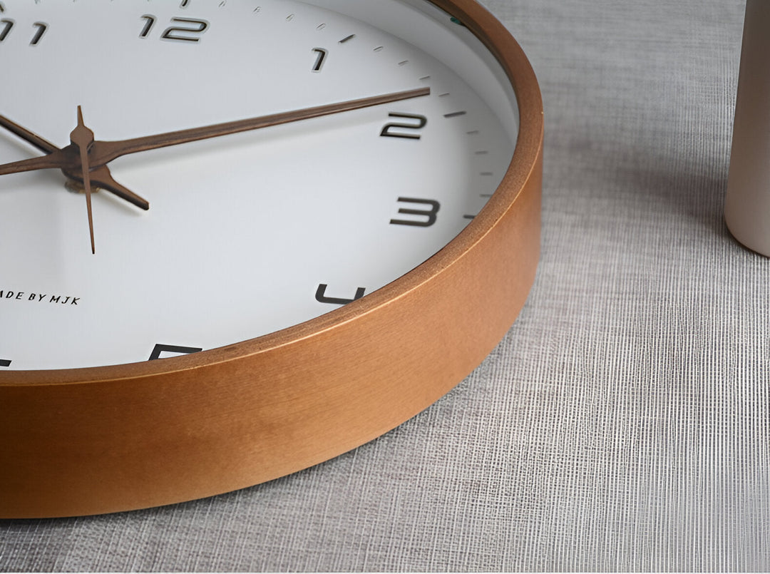 Kalsten | Scandinavian Wooden Wall Clock Minimalist Design for Living Room, Office and Kitchen