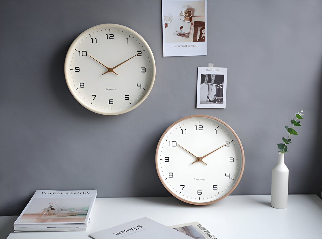Kalsten | Scandinavian Wooden Wall Clock Minimalist Design for Living Room, Office and Kitchen
