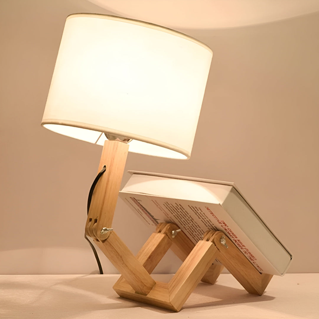 Flexible Robot Desk Lamp Made of Solid Wood – LumoBot | Kalsten