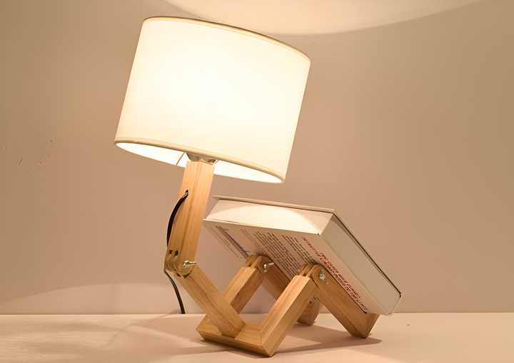 Flexible Robot Desk Lamp Made of Solid Wood – LumoBot | Kalsten