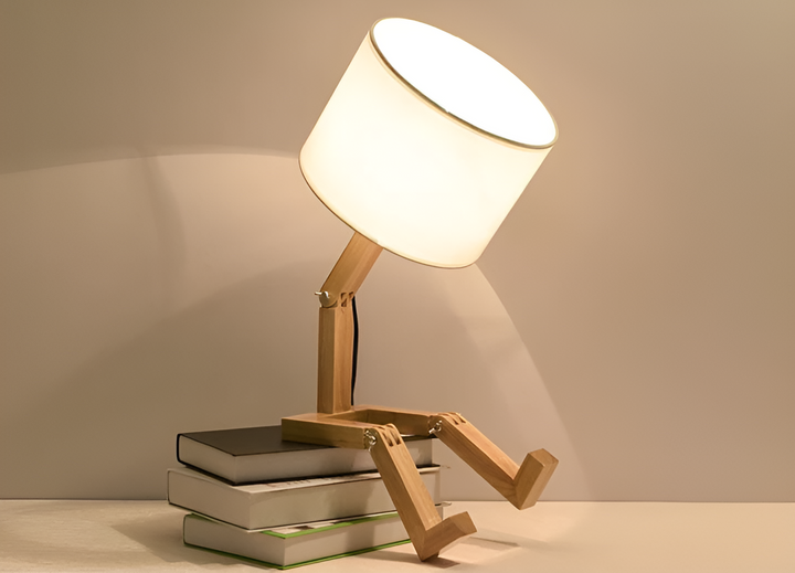 Flexible Robot Desk Lamp Made of Solid Wood – LumoBot | Kalsten