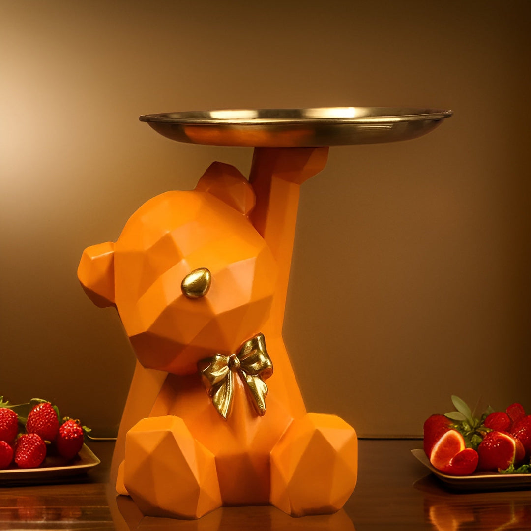 Kalsten | Decorative Geometric Tray In Bear Shape