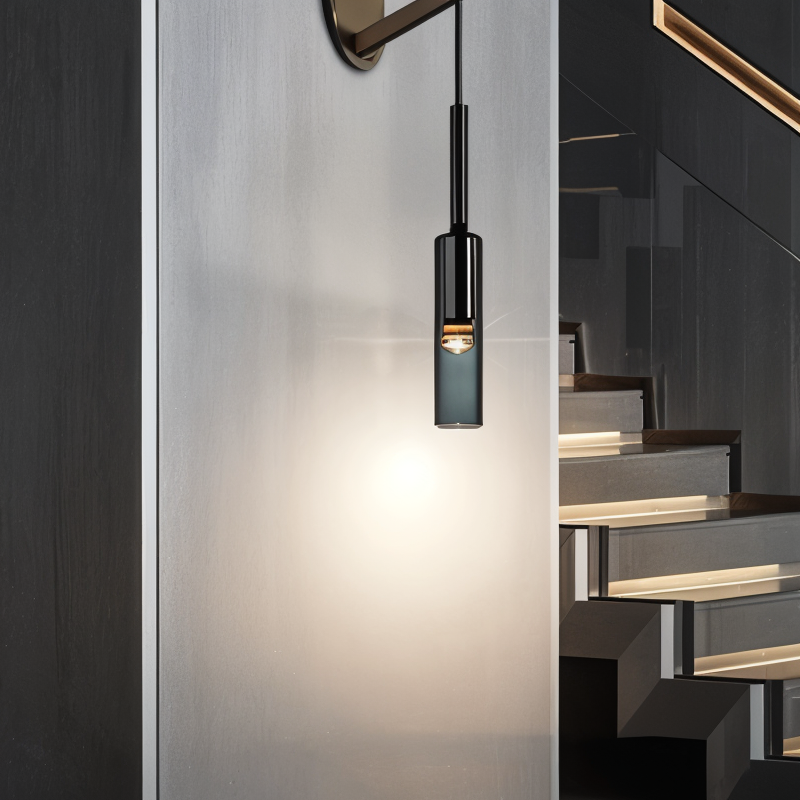 Minimalist Wall Lamp with Smoke Glass – Orvane | Kalsten