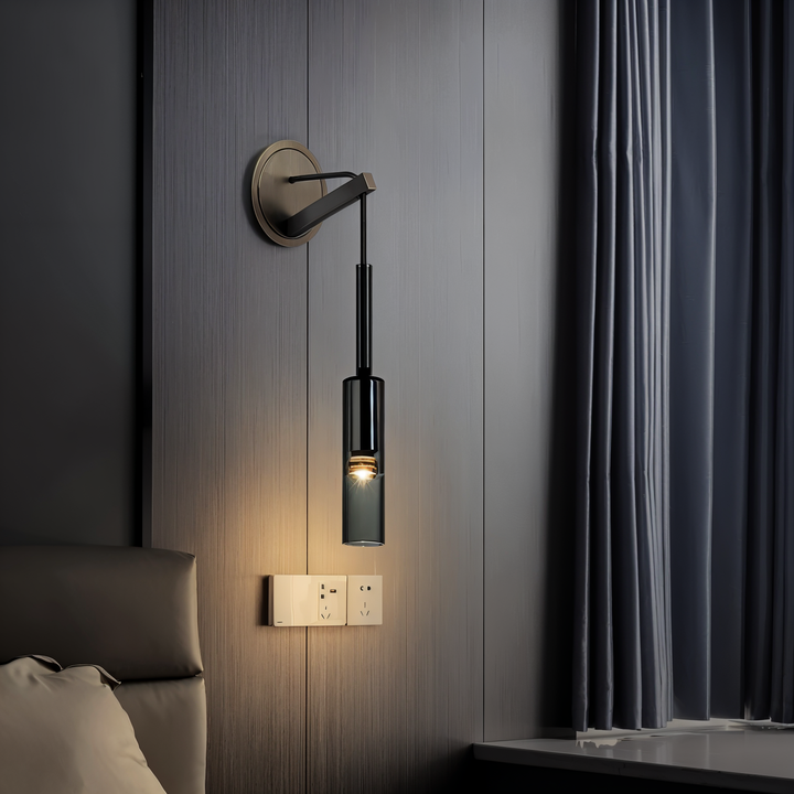Minimalist Wall Lamp with Smoke Glass – Orvane | Kalsten