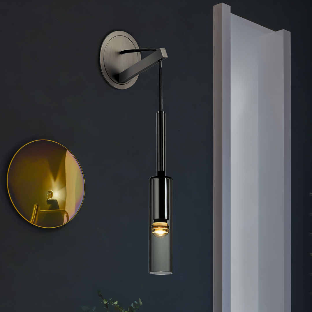 Minimalist Wall Lamp with Smoke Glass – Orvane | Kalsten