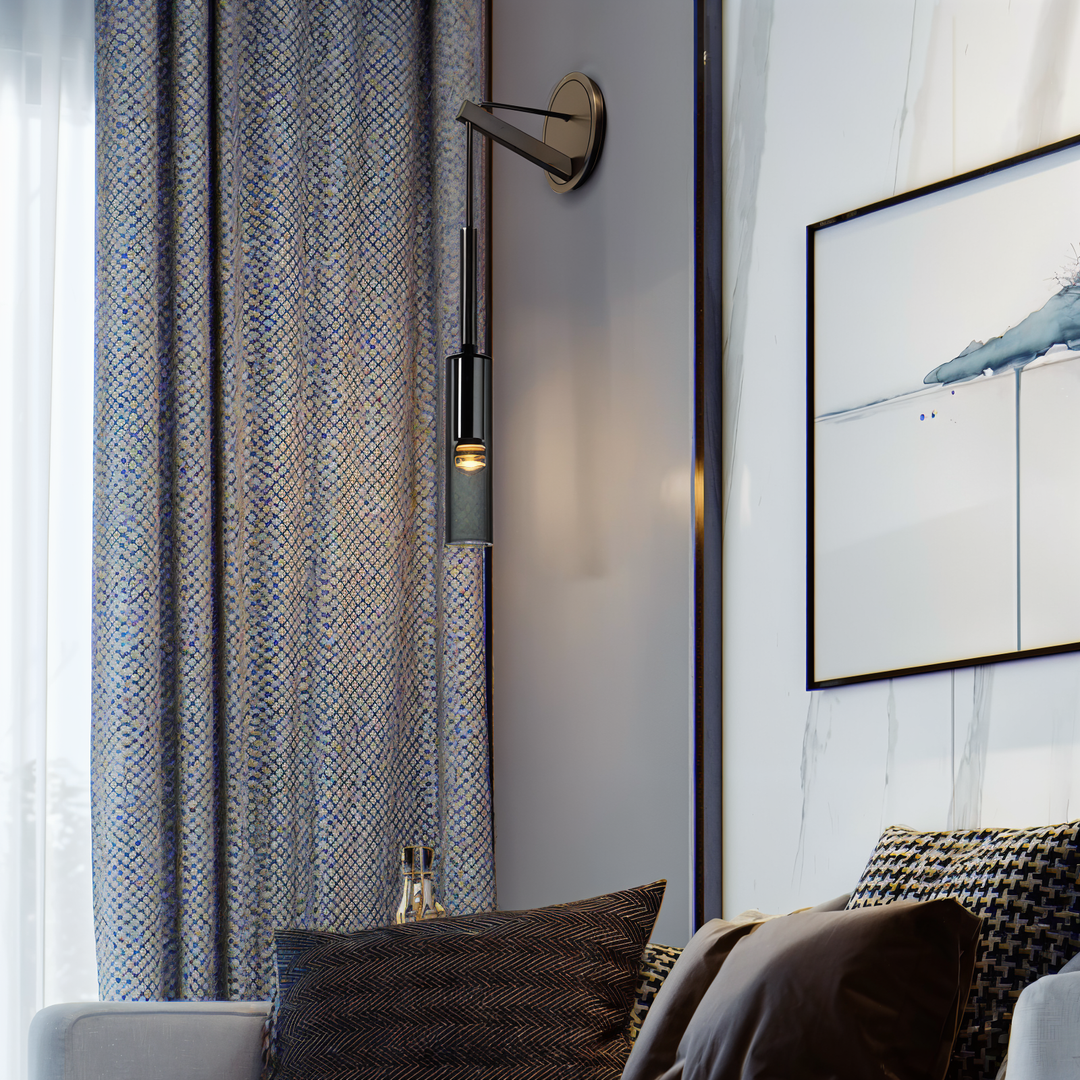 Minimalist Wall Lamp with Smoke Glass – Orvane | Kalsten