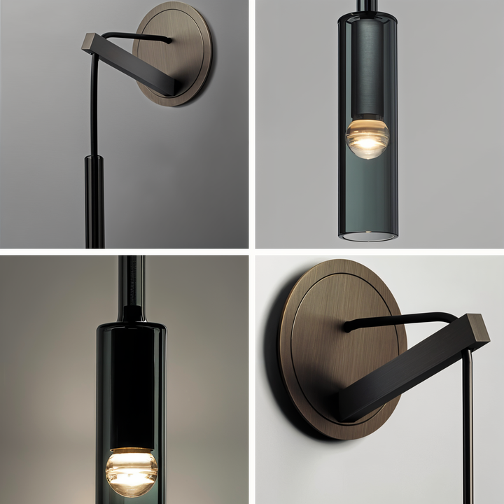 Minimalist Wall Lamp with Smoke Glass – Orvane | Kalsten
