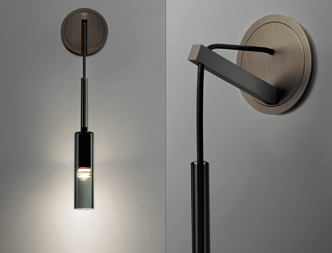 Minimalist Wall Lamp with Smoke Glass – Orvane | Kalsten