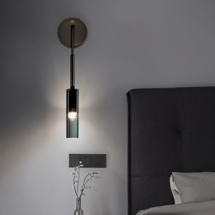 Minimalist Wall Lamp with Smoke Glass – Orvane | Kalsten