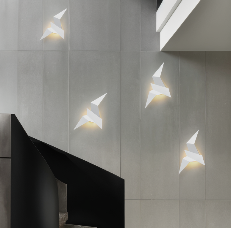 OriTori Wall Light - Geometric Origami Bird Wall Light - Japanese Style Wall Light Design | Kalsten