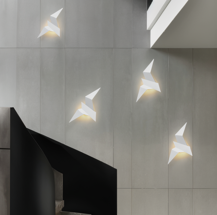 OriTori Wall Light - Geometric Origami Bird Wall Light - Japanese Style Wall Light Design | Kalsten