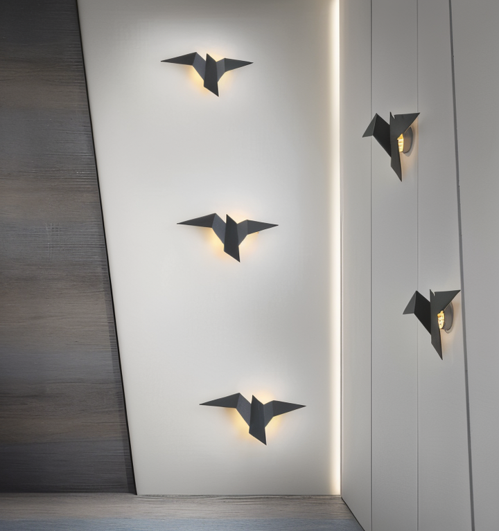 OriTori Wall Light - Geometric Origami Bird Wall Light - Japanese Style Wall Light Design | Kalsten