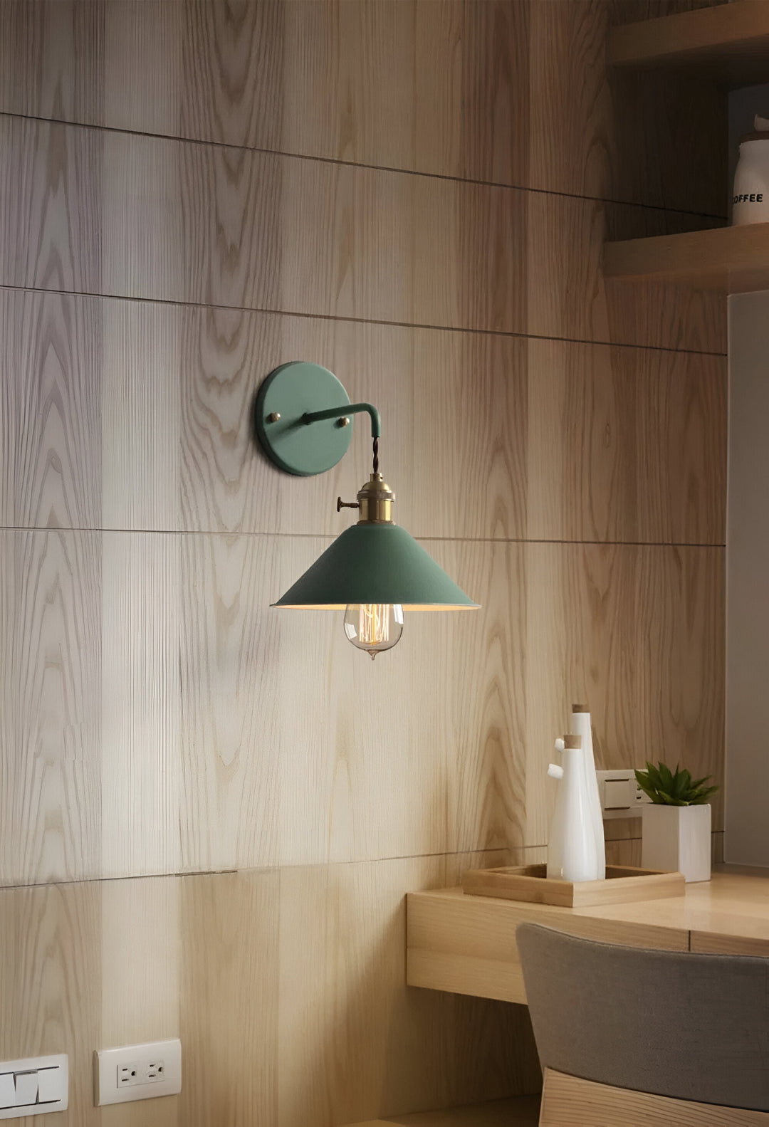 Retro Cone Wall Lamp – Vintage-Inspired Design