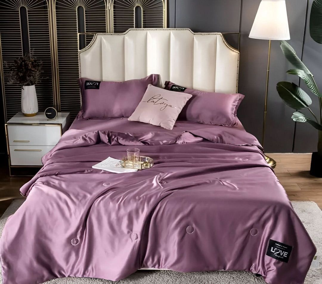 Kalsten | FLUFFINA Premium Satin-Feel Synthetic Fiber Bedding Set – Soft, Smooth & Luxury Comfort