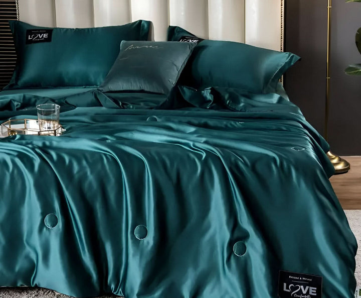 Kalsten | FLUFFINA Premium Satin-Feel Synthetic Fiber Bedding Set – Soft, Smooth & Luxury Comfort
