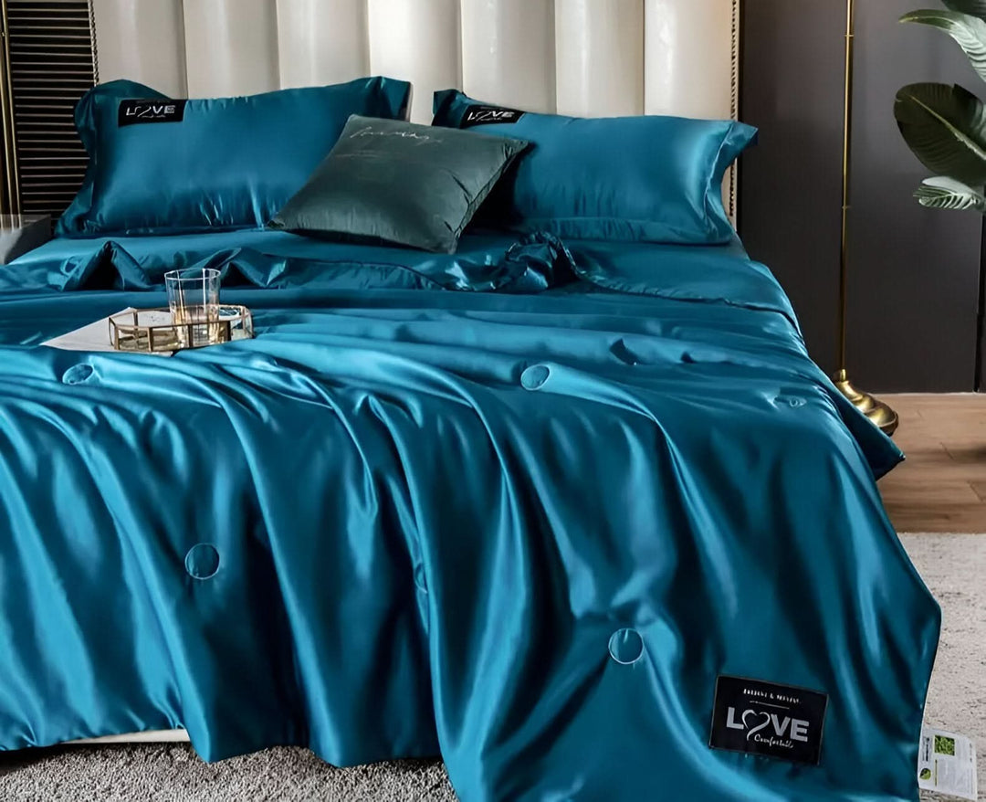 Kalsten | FLUFFINA Premium Satin-Feel Synthetic Fiber Bedding Set – Soft, Smooth & Luxury Comfort