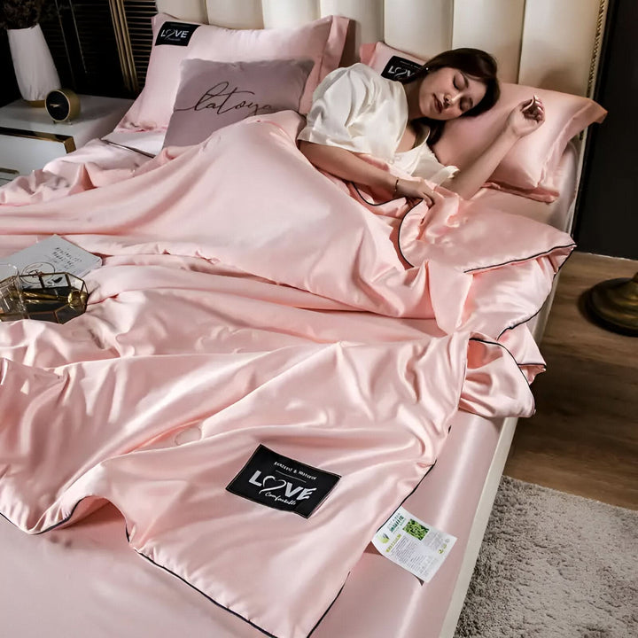 Kalsten | FLUFFINA Premium Satin-Feel Synthetic Fiber Bedding Set – Soft, Smooth & Luxury Comfort