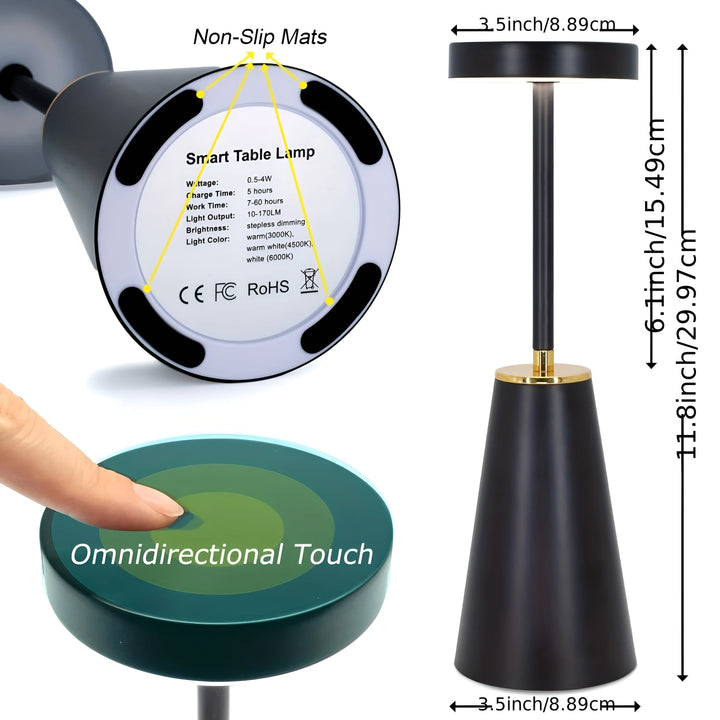 Wireless Luxury Table Lamp Modern Dimmable Lighting | Kalsten