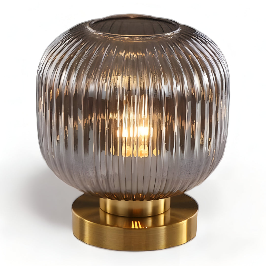 Nordic Table Lamp with Ribbed Glass | Kalsten