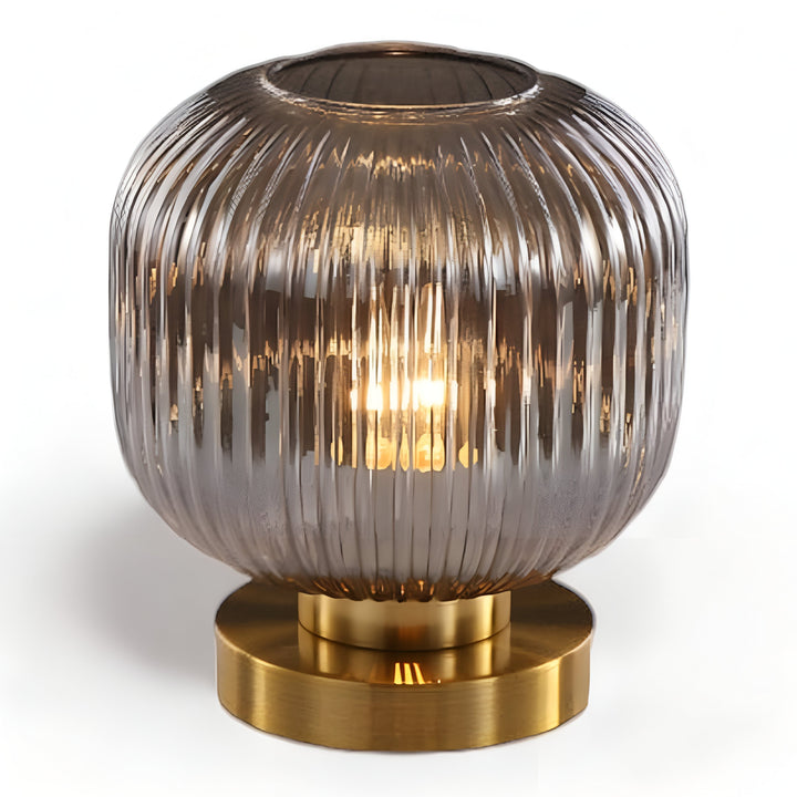 Nordic Table Lamp with Ribbed Glass | Kalsten