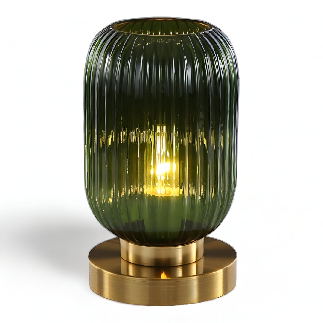 Nordic Table Lamp with Ribbed Glass | Kalsten