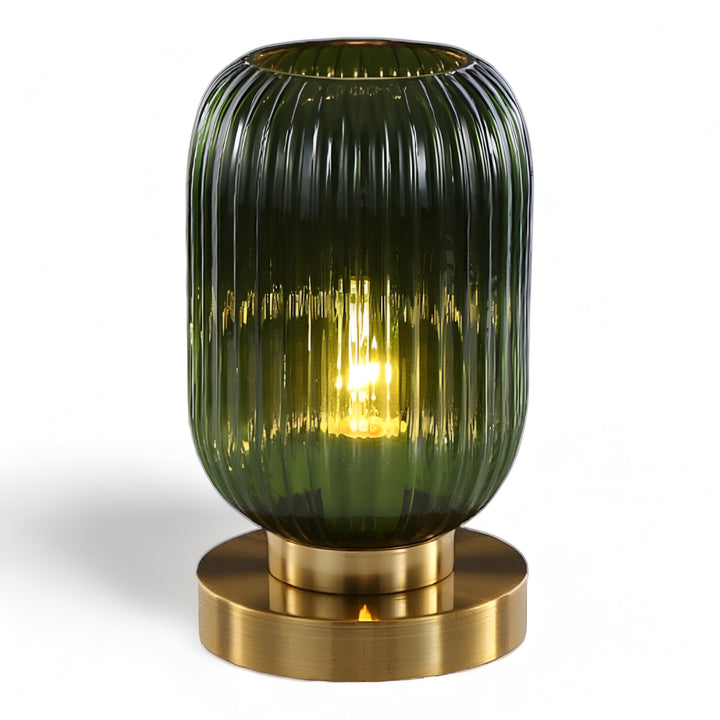 Nordic Table Lamp with Ribbed Glass | Kalsten