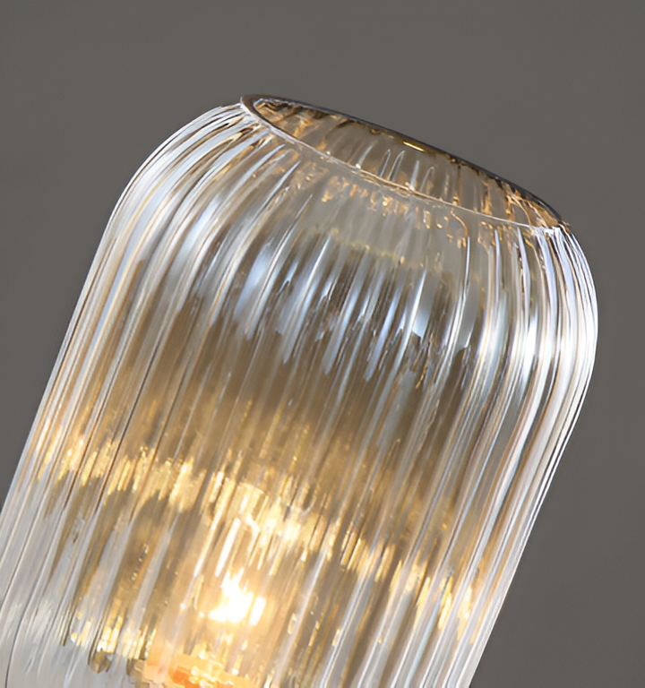 Nordic Table Lamp with Ribbed Glass | Kalsten