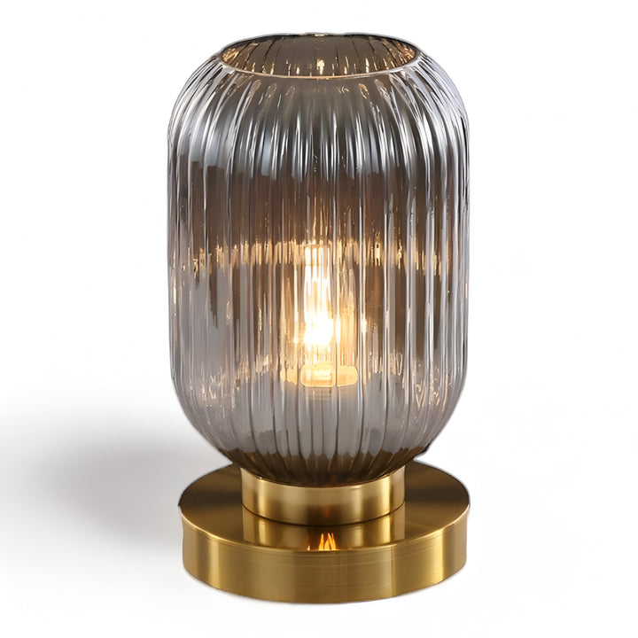 Nordic Table Lamp with Ribbed Glass | Kalsten