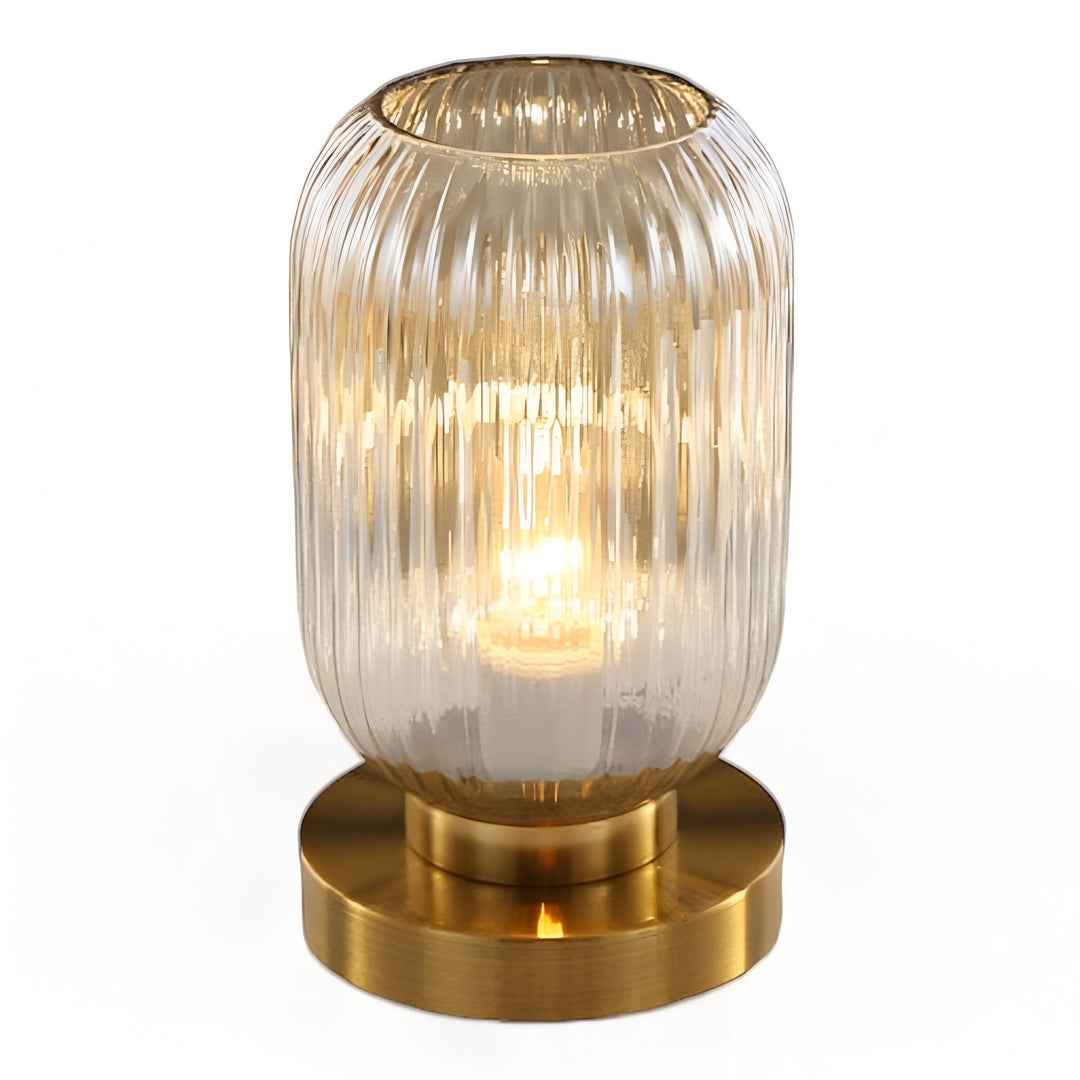 Nordic Table Lamp with Ribbed Glass | Kalsten