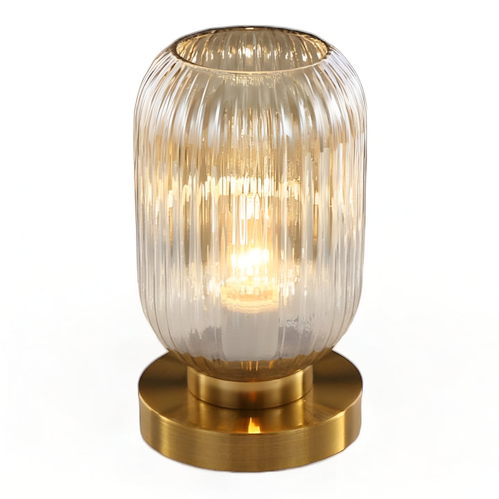 Nordic Table Lamp with Ribbed Glass | Kalsten