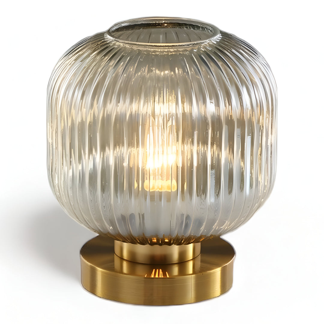 Nordic Table Lamp with Ribbed Glass | Kalsten