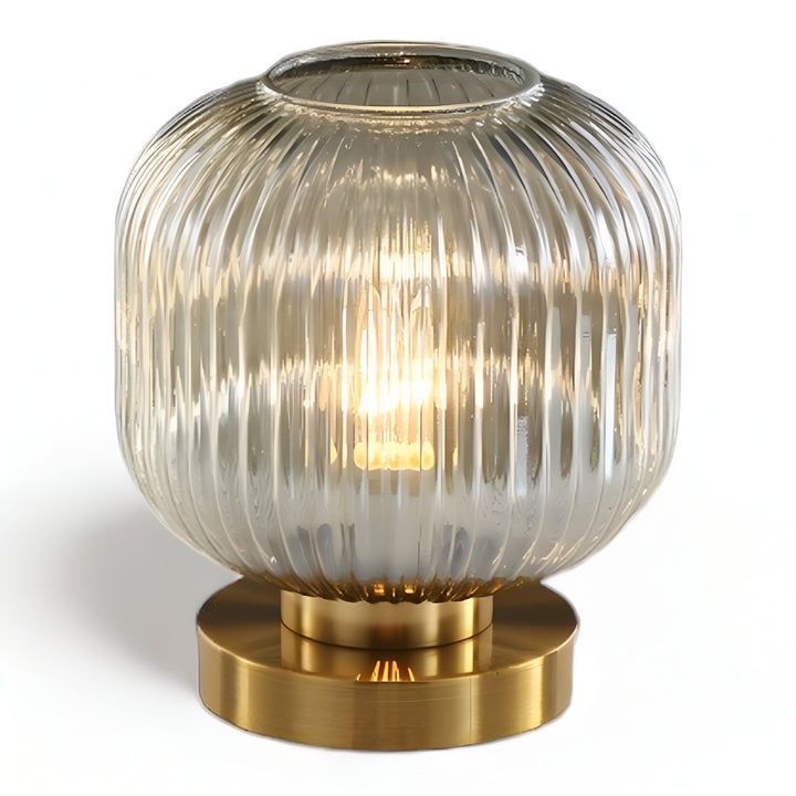 Nordic Table Lamp with Ribbed Glass | Kalsten