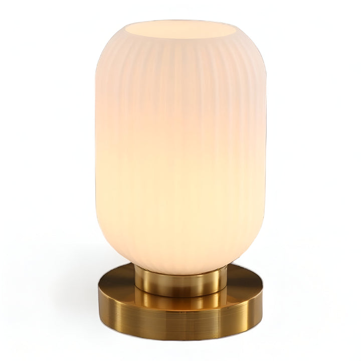 Nordic Table Lamp with Ribbed Glass | Kalsten