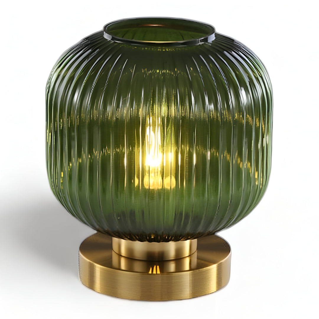 Nordic Table Lamp with Ribbed Glass | Kalsten