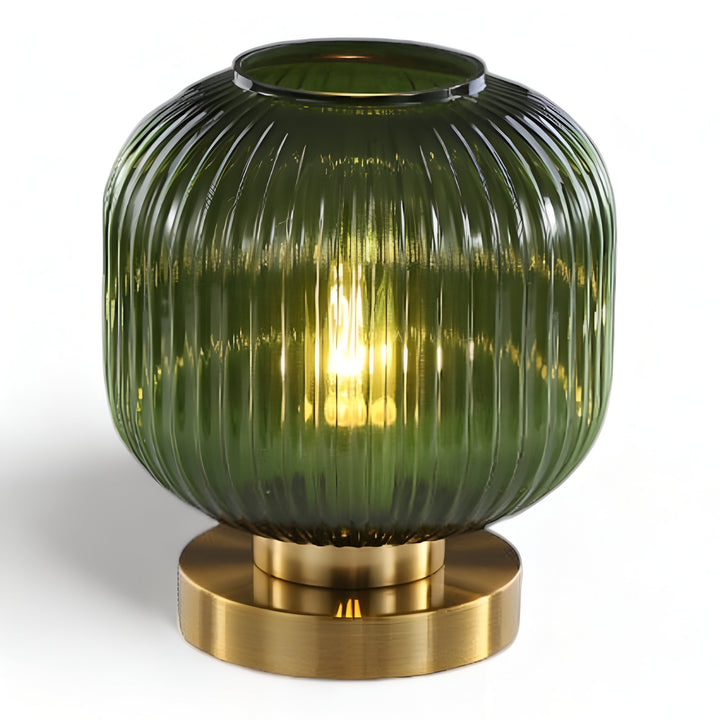 Nordic Table Lamp with Ribbed Glass | Kalsten