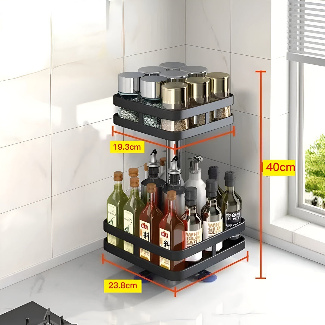Kalsten | Spice Rack - 360° Rotatable Multi-Functional Shelf for the Kitchen - Organize with Ease!