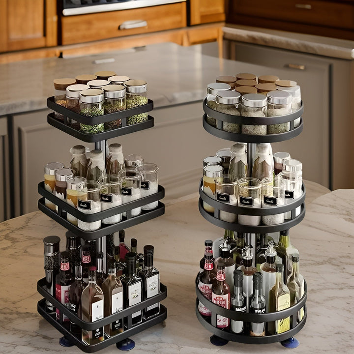 Kalsten | Spice Rack - 360° Rotatable Multi-Functional Shelf for the Kitchen - Organize with Ease!