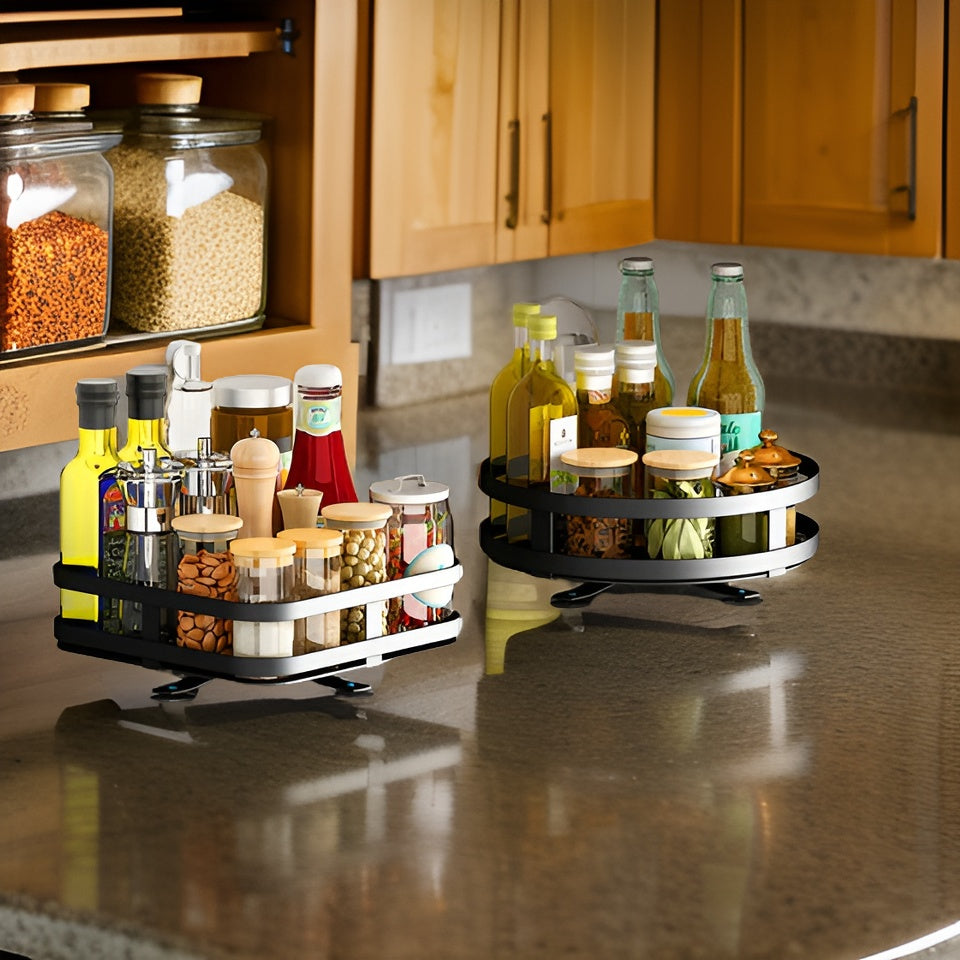 Kalsten | Spice Rack - 360° Rotatable Multi-Functional Shelf for the Kitchen - Organize with Ease!