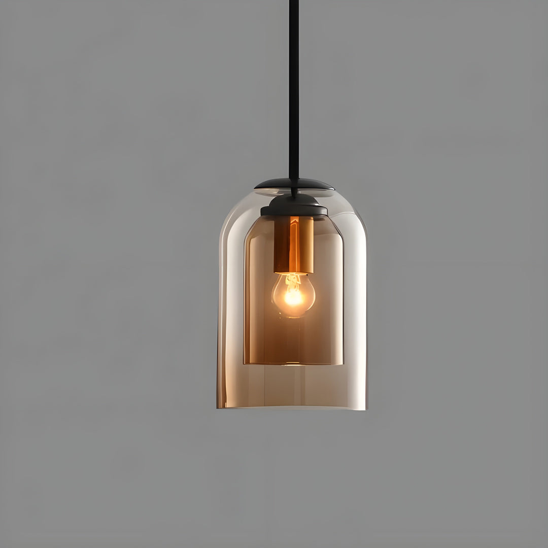 SkyGleam Light - Modern Double Glass Pendant Light | Kalsten
