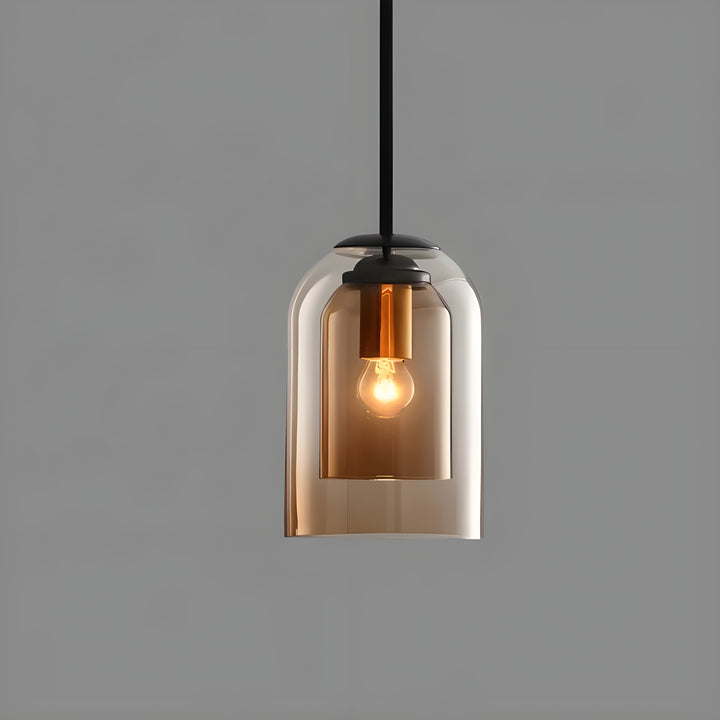 SkyGleam Light - Modern Double Glass Pendant Light | Kalsten