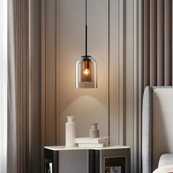 SkyGleam Light - Modern Double Glass Pendant Light | Kalsten
