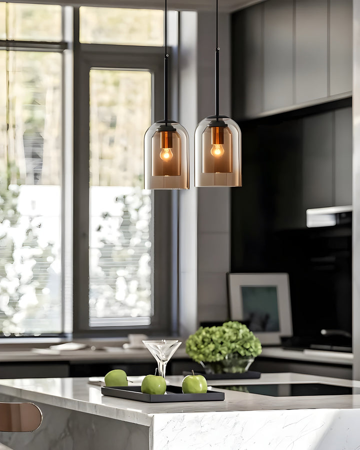 SkyGleam Light - Modern Double Glass Pendant Light | Kalsten